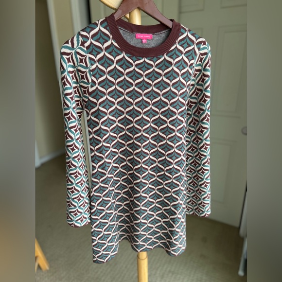 NWOT Flying Tomato Retro Print Mini Sweater Dress - Picture 6 of 8